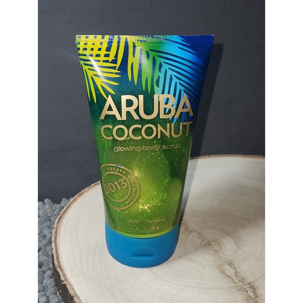 Bath & Body Works ARUBA COCONUT GLOWING BODY SCRUB 8 oz~RARE RETIRED/DISCONTINUE